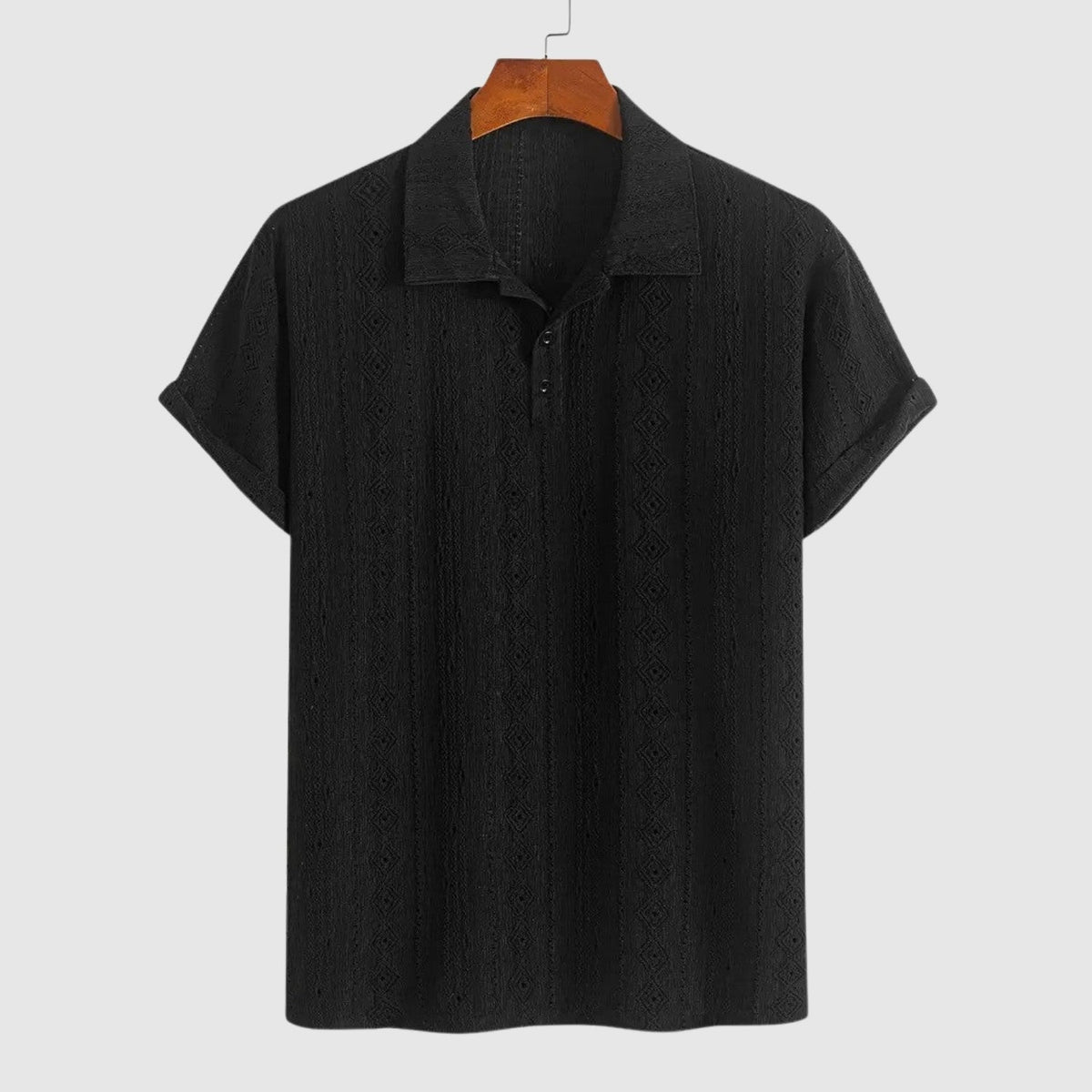 Luboš | Jemné pletené polo s texturovaným designem
