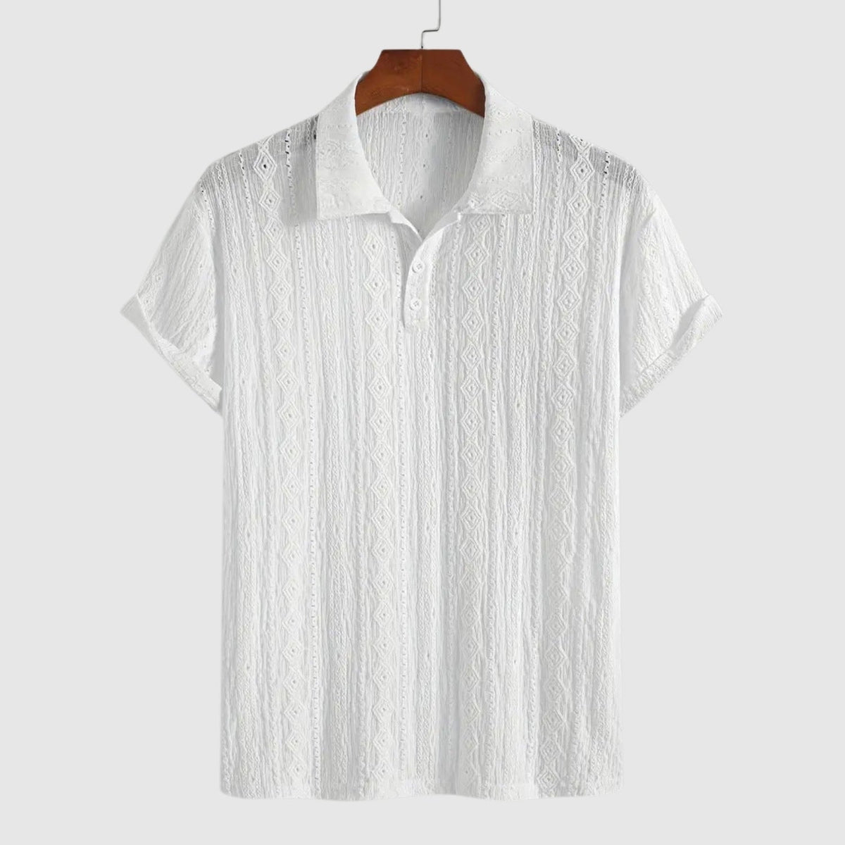 Luboš | Jemné pletené polo s texturovaným designem