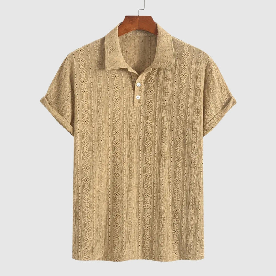 Luboš | Jemné pletené polo s texturovaným designem