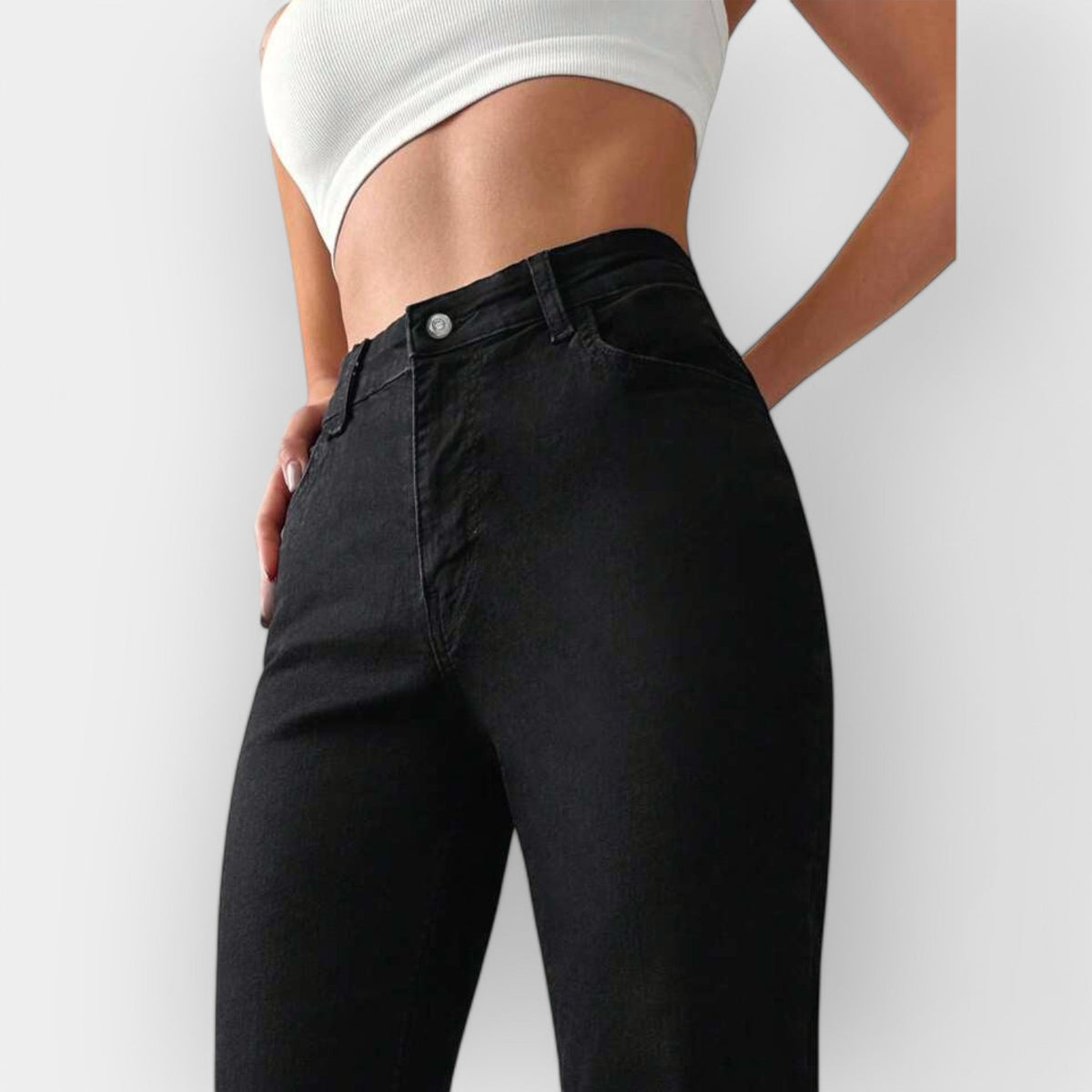 Nora | Bootcut džíny s vysokým pasem