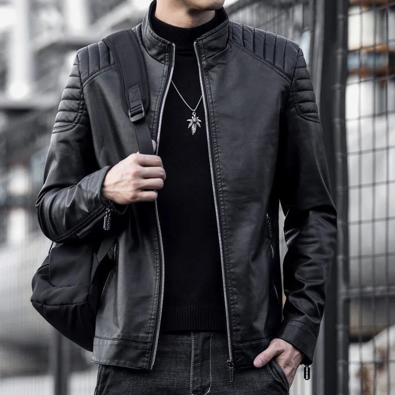 Daniel | Pánská kožená bunda slim fit