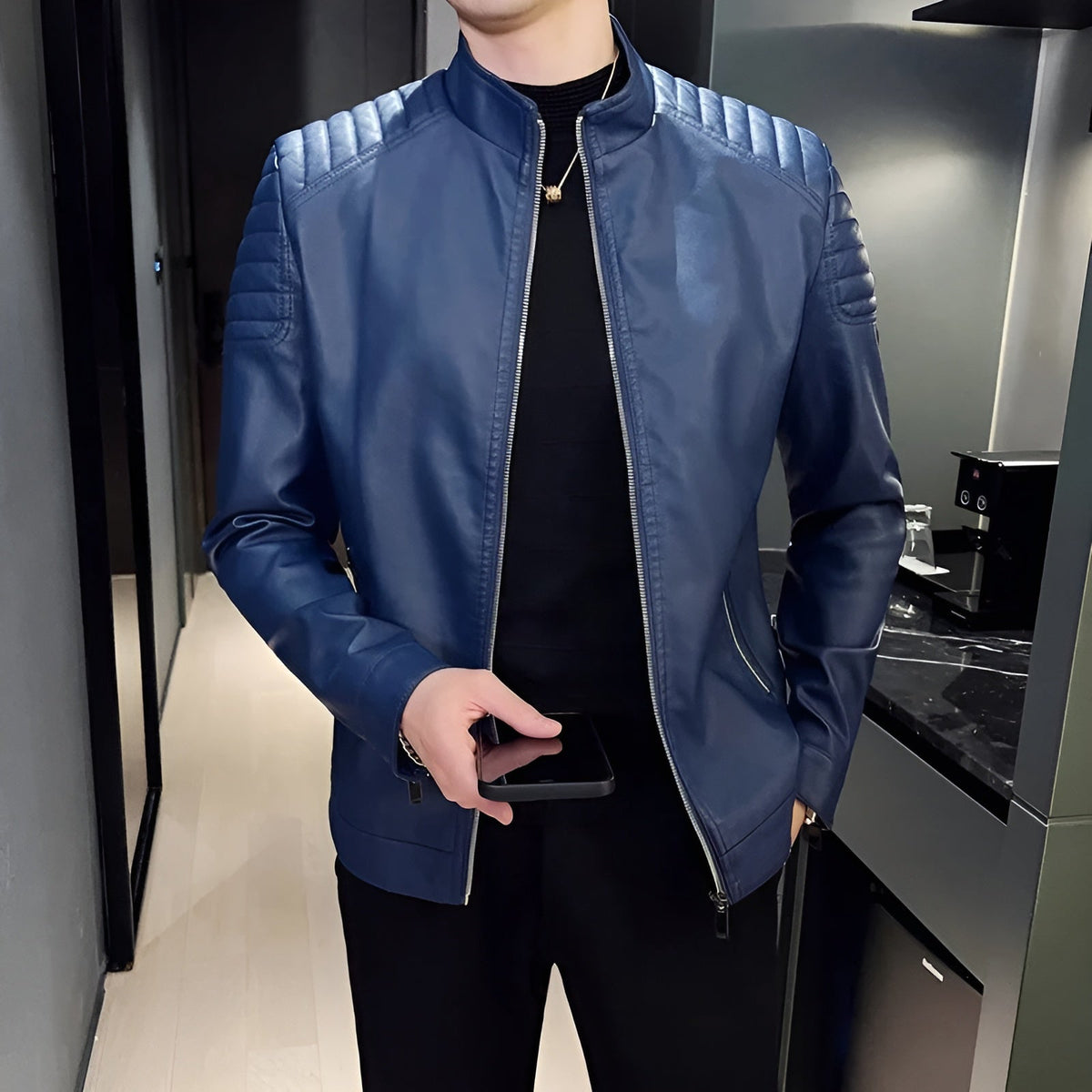 Daniel | Pánská kožená bunda slim fit