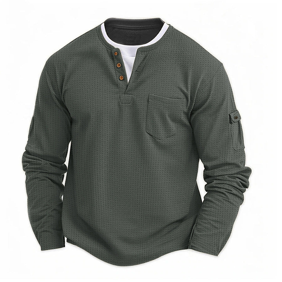 Antonín | Moderní Henley triko s kapsami