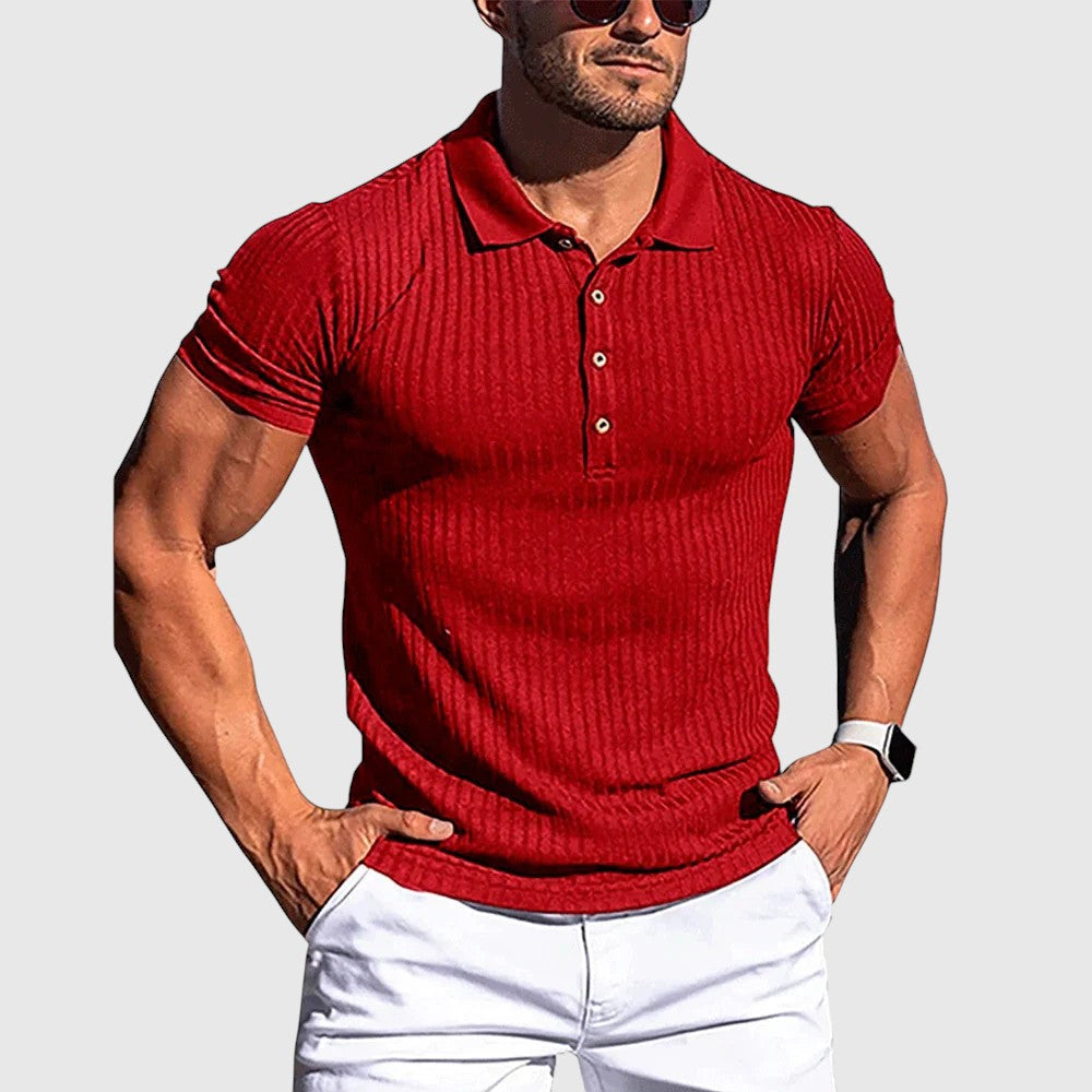 Luboš | Elegantní pruhovaná polo košile