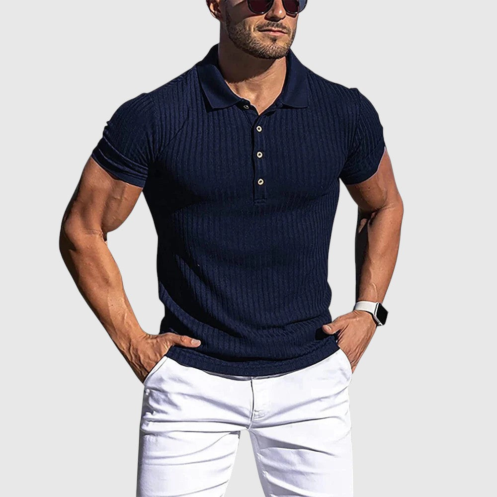 Luboš | Elegantní pruhovaná polo košile