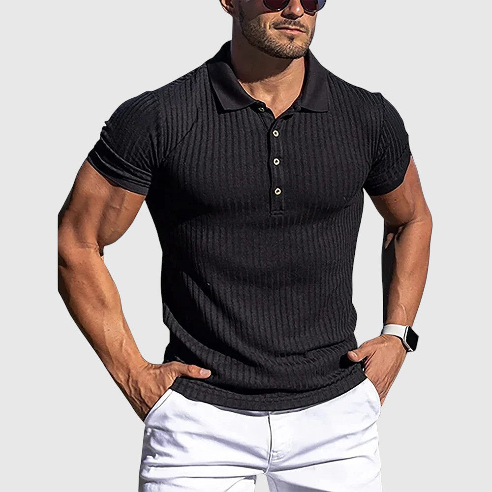 Luboš | Elegantní pruhovaná polo košile