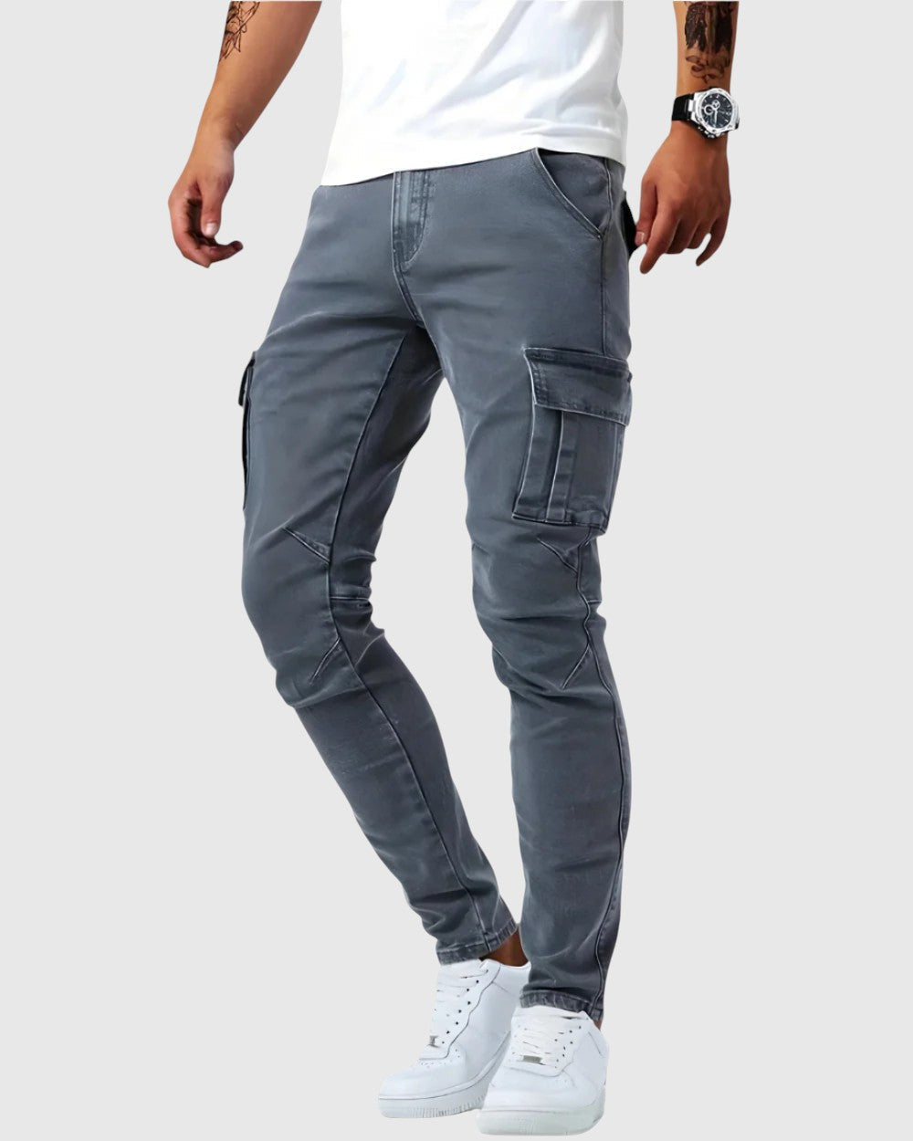 Vasil | Kalhoty Marino cargo stretch