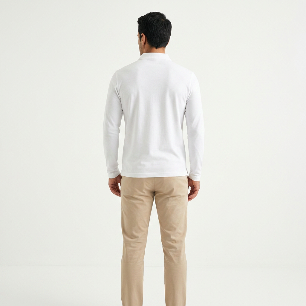 Michal | Klasické pánské polo s dlouhými rukávy ve střihu slim fit
